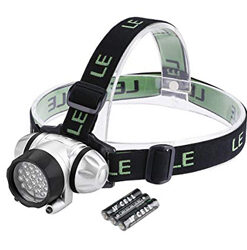 LED headlight helmet