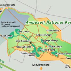 Travel Guide Map Amboseli National (Sumart)