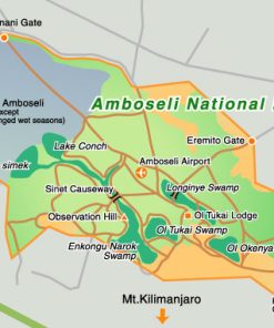 Travel Guide Map Amboseli National (Sumart)